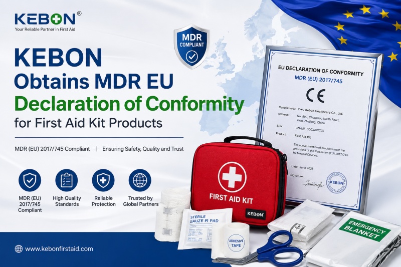 Bộ dụng cụ sơ cứu KEBON nhận được Tuyên bố tuân thủ MDR của EU